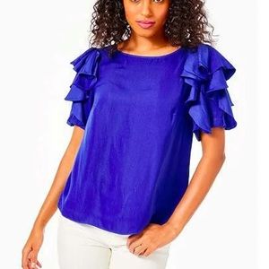 Lilly Pulitzer Ana Top in Galaxy blue size XS